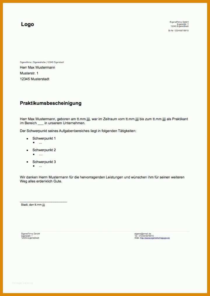 Am Beliebtesten Praktikumsbescheinigung Pdf Vorlage 724x1022