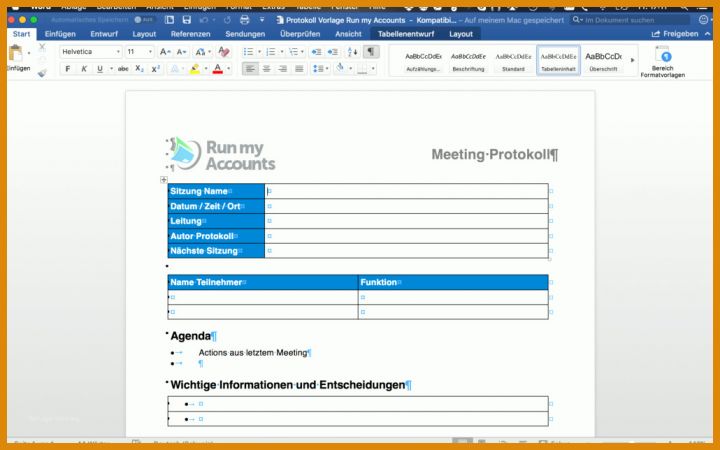Unvergleichlich Protokoll Schreiben Vorlage Pdf 1030x644