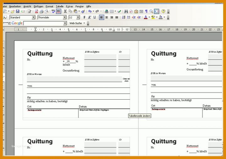 Toll Quittung Vorlage Word Im Jahr 2019 - Muster & Vorlagen Kostenlos