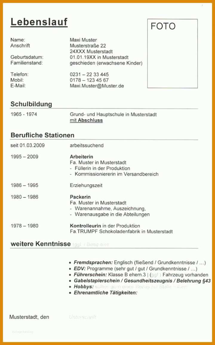 Schockierend Schlichter Lebenslauf Vorlage 736x1180