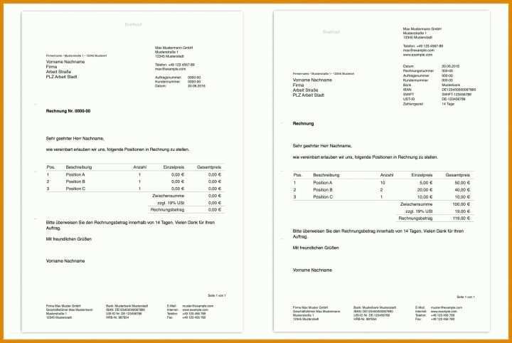 Hervorragend Vorlage Rechnung Ferienwohnung 2324x1556