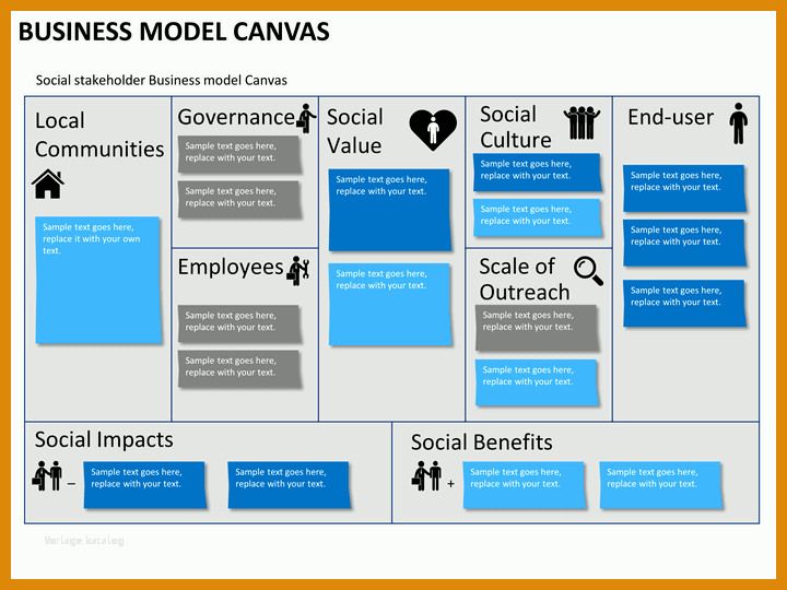 Toll Business Model Canvas Vorlage Ppt 720x540
