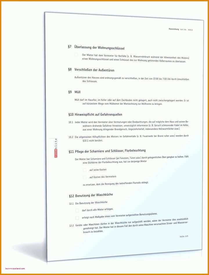 Bemerkenswert Hausordnung Vorlage Word 1600x2100