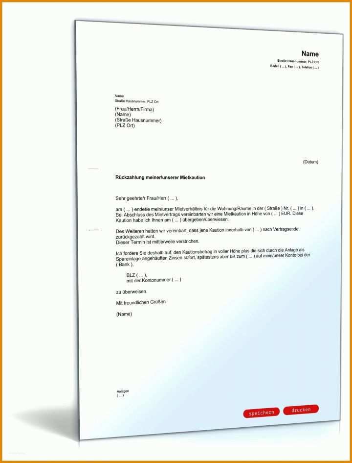 Beste Moneyfix Mietkaution Kündigen Vorlage 1600x2100