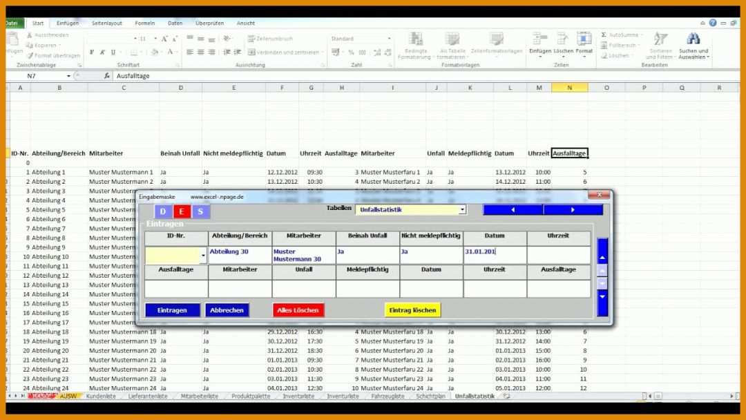 Moderne Personaleinteilung Excel Vorlage 1280x720