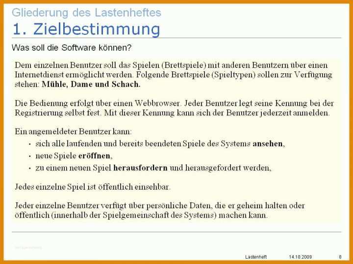Ausgezeichnet Pflichtenheft Vorlage Elektrotechnik 960x720