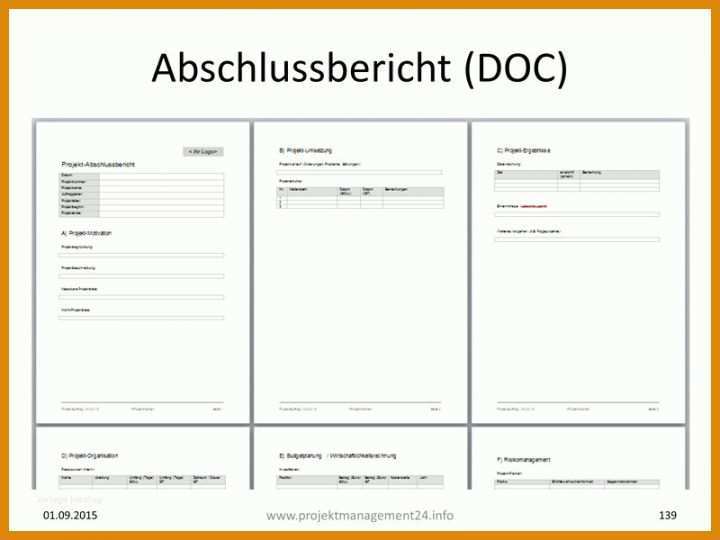 Projektabschlussbericht Vorlage Word Projekt Abschlussbericht In Word Mit Vorlage Zum