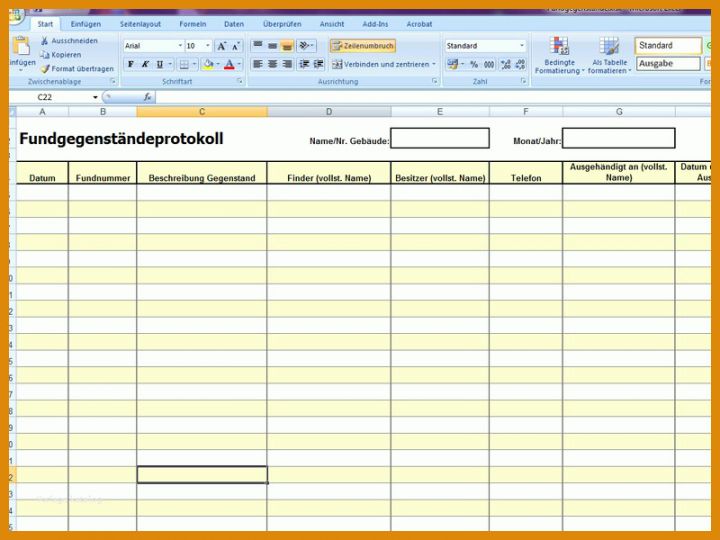 Ideal Protokoll Vorlage Excel 800x600