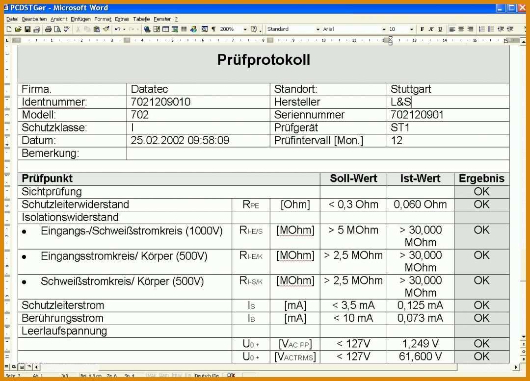 Bestbewertet Prüfprotokoll Vde 0113 Vorlage 1324x952