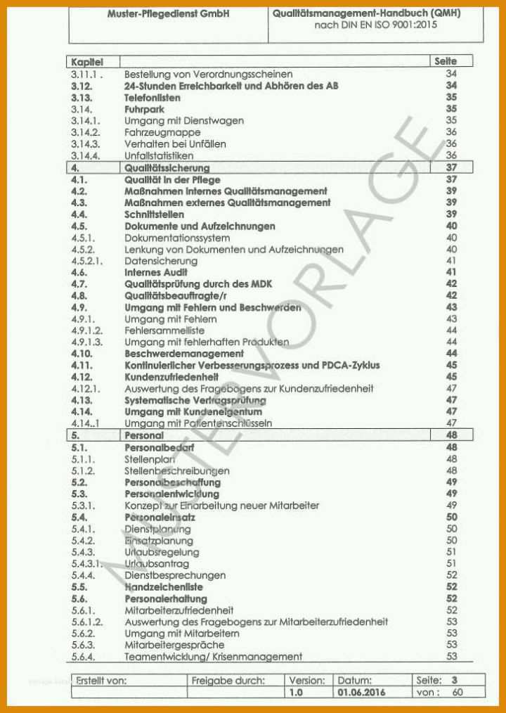 Allerbeste Qm Handbuch Vorlage Kostenlos 727x1024