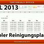 Faszinierend Reinigungsplan Vorlage Excel 1280x720