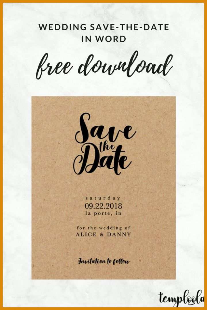 Moderne Save The Date Vorlage Word 735x1102