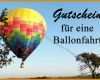 Wunderschönen Vorlage Gutschein Ballonfahrt Kostenlos 1005x640