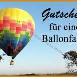 Wunderschönen Vorlage Gutschein Ballonfahrt Kostenlos 1005x640