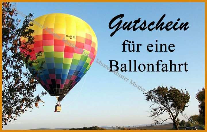 Schockierend Vorlage Gutschein Ballonfahrt Kostenlos 1005x640