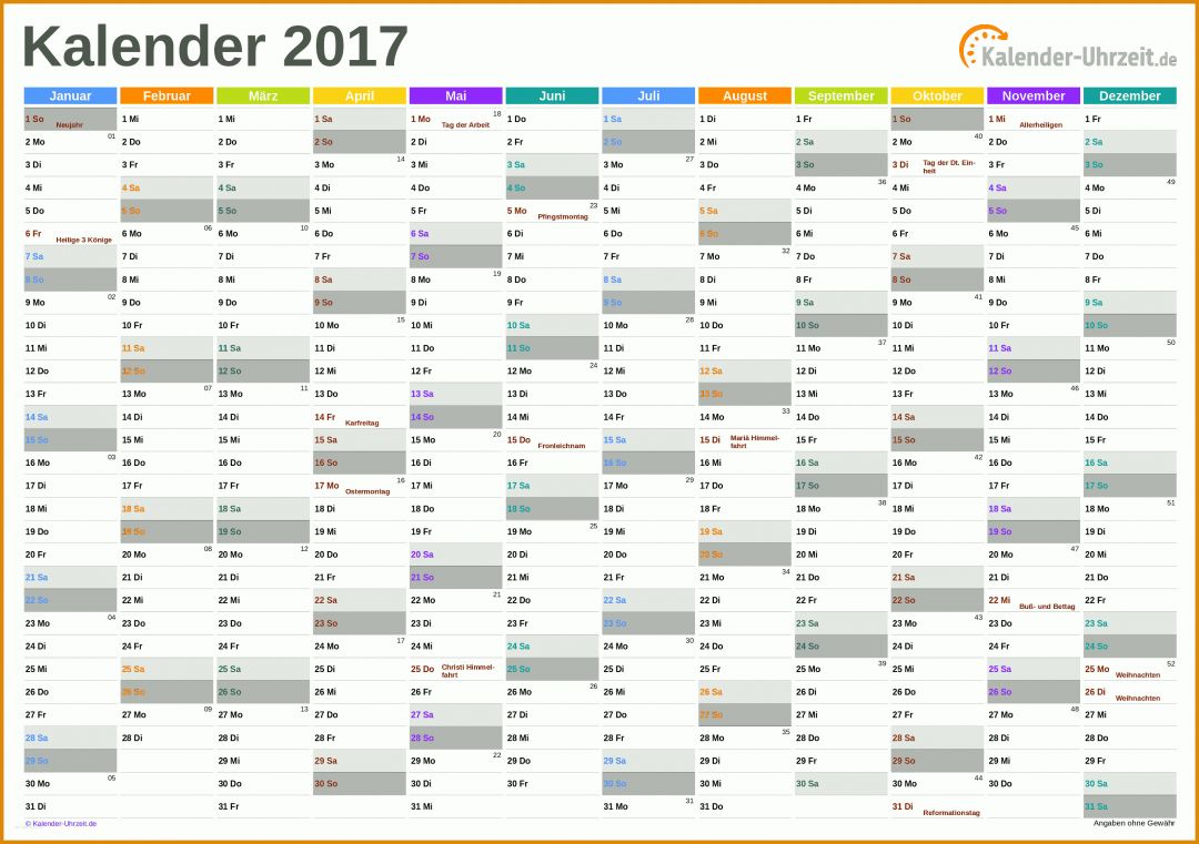 Wunderbar Vorlage Kalender 2017 3200x2254