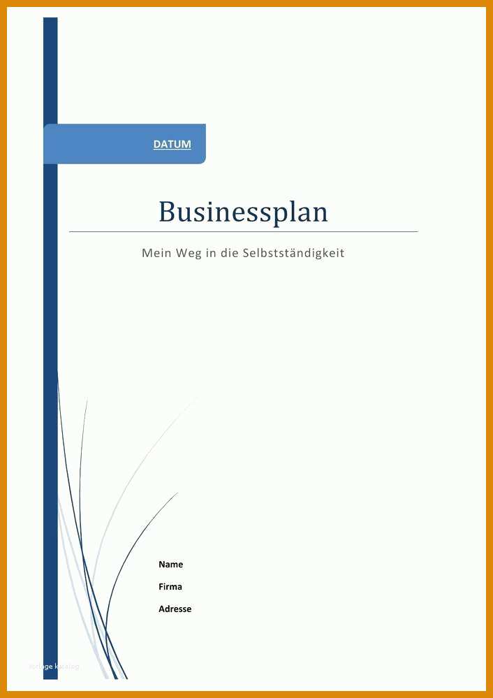 Erstaunlich Word Vorlage Businessplan 706x999