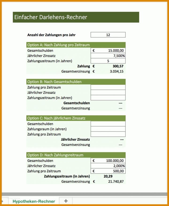 Größte Zinsberechnung Excel Vorlage Download 974x1186