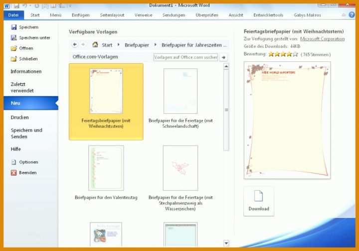 Briefpapier Vorlage Word Word Buntes Briefpapier Und Ornamente