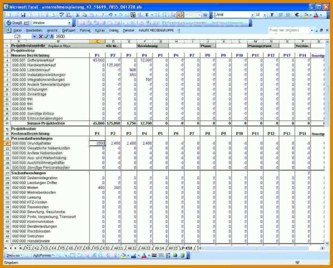 Allerbeste Kostenrechnung Excel Vorlage Kostenlos 1096x884