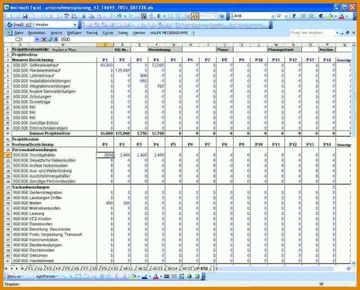 Wunderschönen Kostenrechnung Excel Vorlage Kostenlos 1096x884