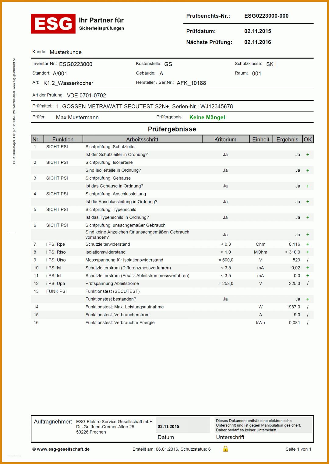 Faszinieren Prüfprotokoll Vde 0701 Vorlage 1800x2540