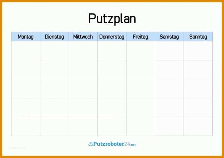 Größte Putzplan Treppenhausreinigung Vorlage 1000x705