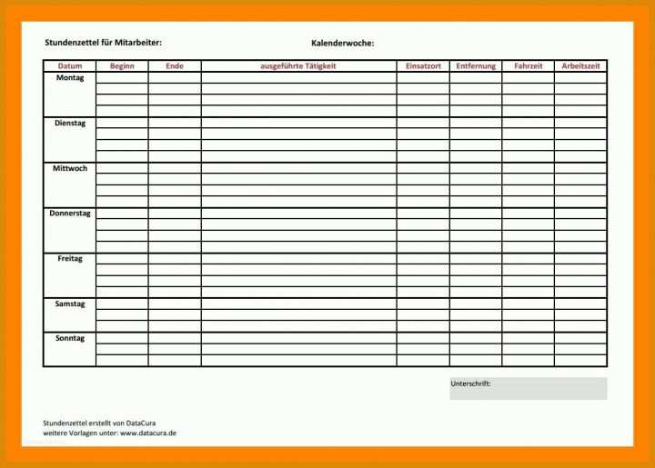 Einzahl Rapportzettel Vorlage 1126x805