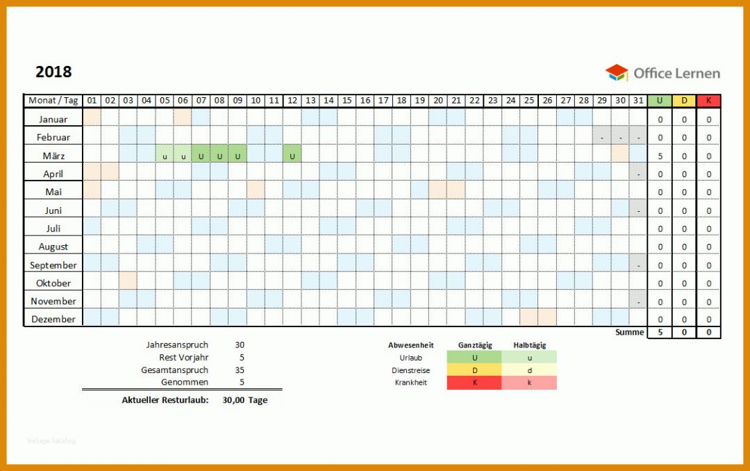 Atemberaubend Urlaubsplaner Excel Vorlage 1126x707