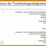 Modisch Verfahrensverzeichnis Excel Vorlage 1230x478