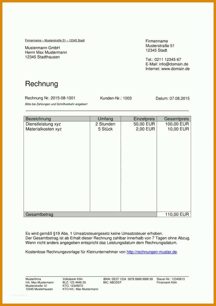 Vorlage Rechnung Aufwandsentschädigung Aufwandsentschadigung Rechnung Vorlage