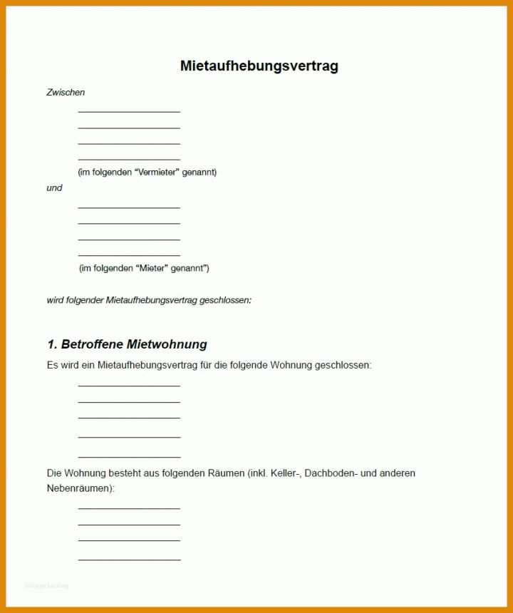 Neue Version Aufhebungsvertrag Vorlage 850x1015