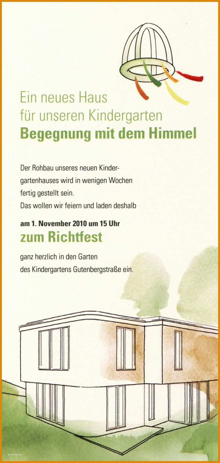 11 Selten Einladung Zum Richtfest Vorlage Kostenlos ...