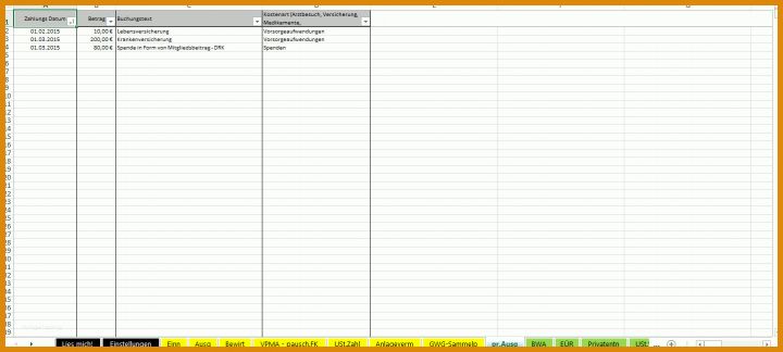 Unglaublich Einnahmen Ausgaben Excel Vorlage 1438x648