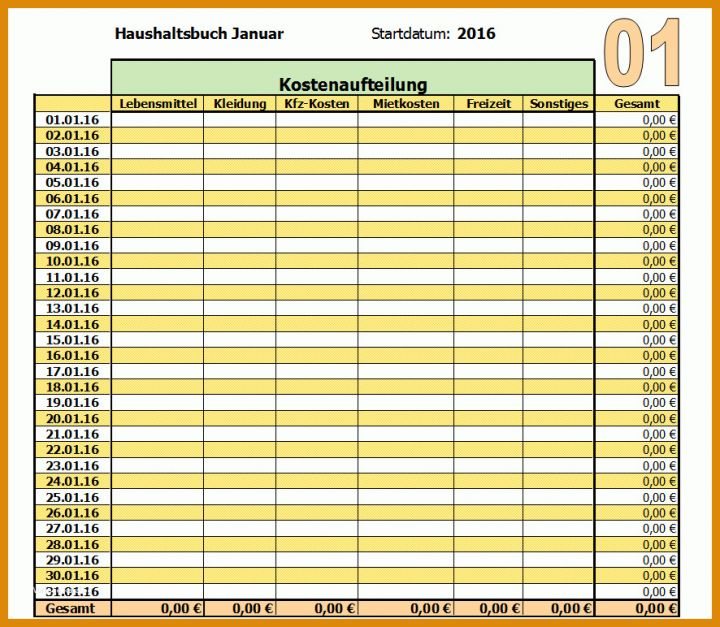 Hervorragend Haushaltsbuch Vorlage 886x772
