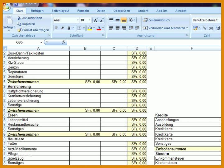 Unglaublich Monatliche Ausgaben Excel Vorlage 800x600