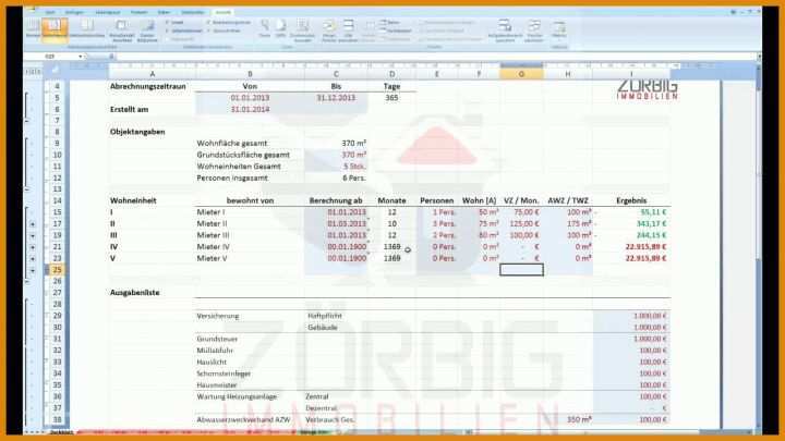 Modisch Nebenkostenabrechnung Erstellen Excel Vorlage 1280x720