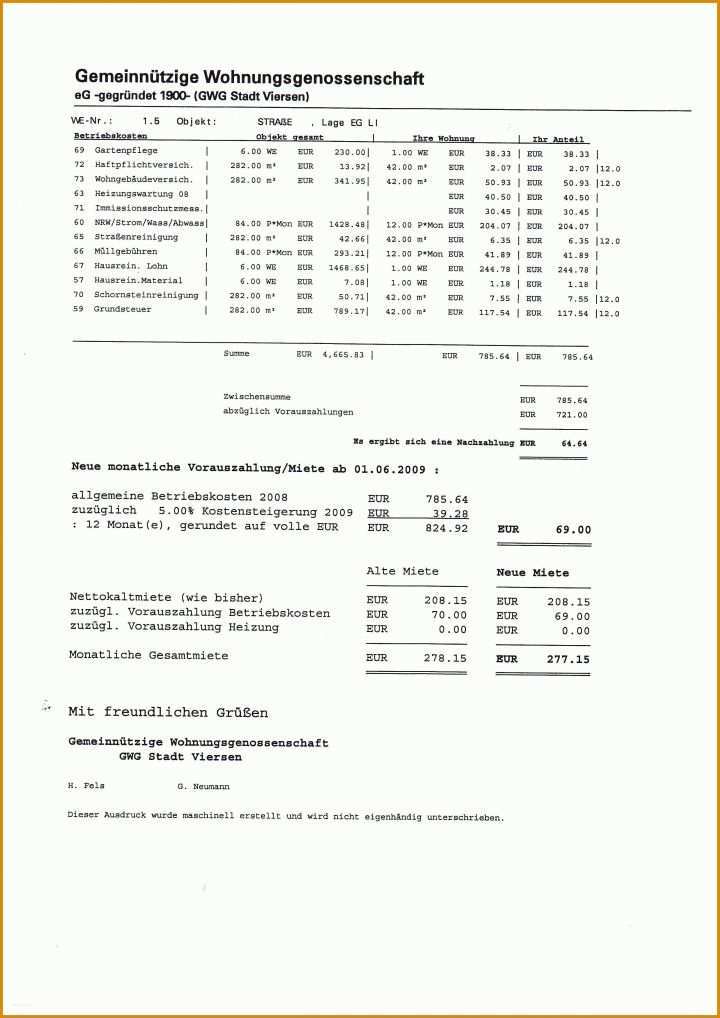 Fabelhaft Nebenkostenabrechnung Vermieter Vorlage 2480x3507