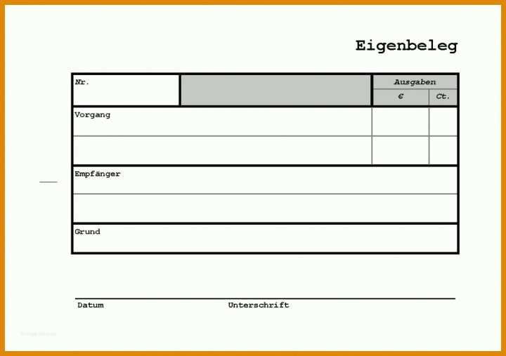 Vorlage Eigenbeleg Datei Eigenbeleg Einzeln Pdf