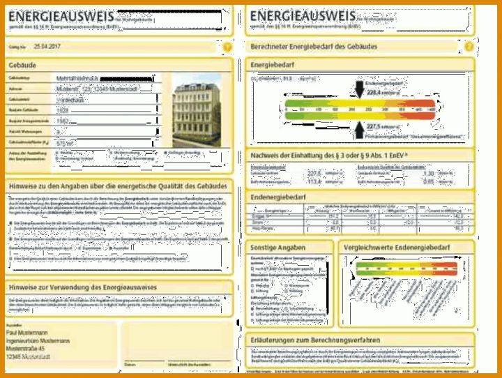 Vorlage Energieausweis Index