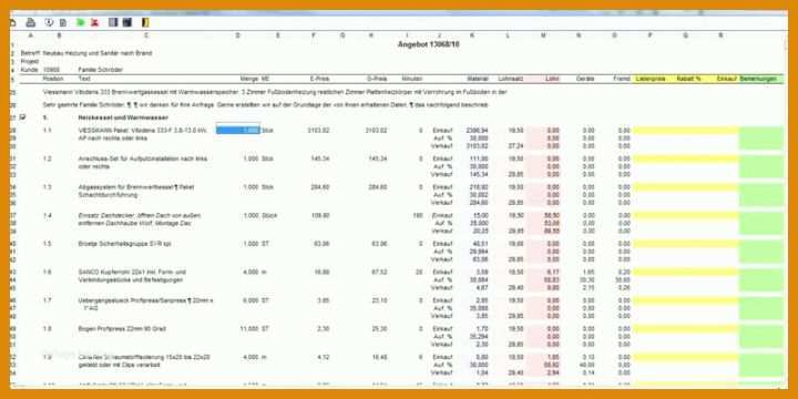 Fabelhaft Vorlage Kalkulation 799x399