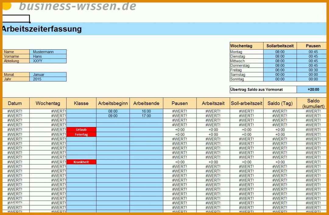 Unvergleichlich Zeiterfassung Excel Vorlage Kostenlos 2018 1300x850