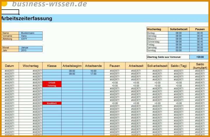 Toll Zeiterfassung Excel Vorlage Kostenlos 2018 1300x850