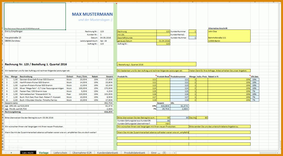 Faszinieren Angebot Vorlage Excel 1440x796