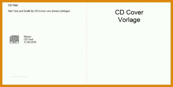 Singular Cd Einleger Word Vorlage 740x374