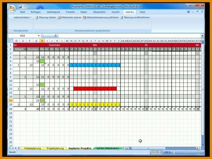 Unvergesslich Excel Vorlage Ressourcenplanung 960x720