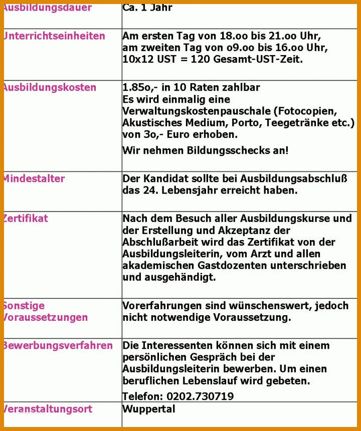 Individueller Ausbildungsplan Erzieher Vorlage Ausbildung In Entspannungspadagogik