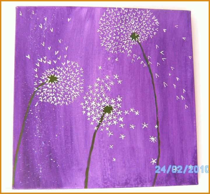 Keilrahmen Bilder Vorlagen Pusteblume Acrylmalerei Auf Keilrahmen