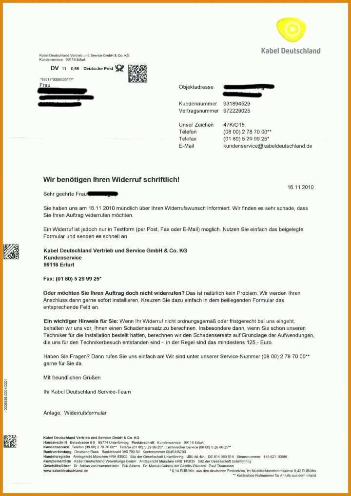 Staffelung Kündigung Kabel Deutschland Vorlage Pdf 1240x1753