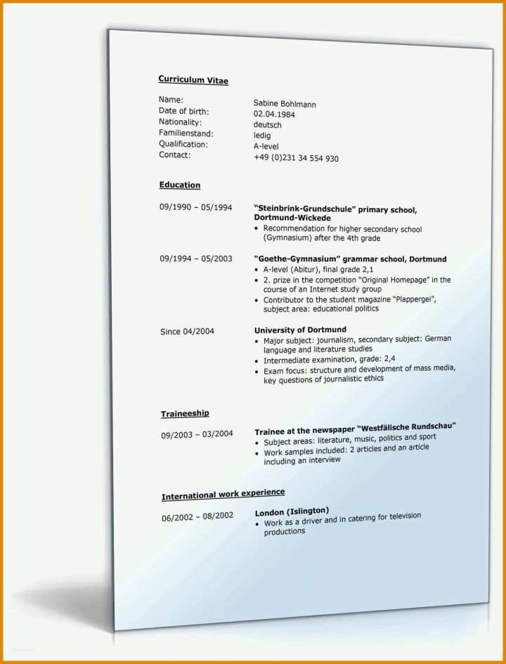 Phänomenal Lebenslauf Doc Vorlage 1600x2100